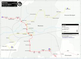 Rennes Metro Map syot layar 1
