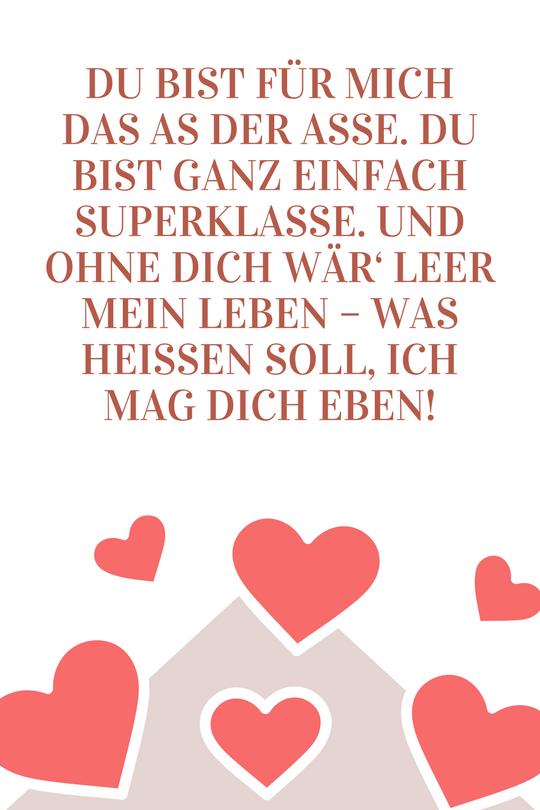 Frau sagt ich mag dich
