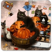 Kitty Pumpkin Theme ikon