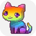 ikon Cat Pixel Art - Cat Color By Number