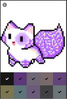 Cat Pixel Art - Cat Color By Number पोस्टर