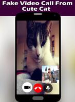 Cat Fake Video Call تصوير الشاشة 1