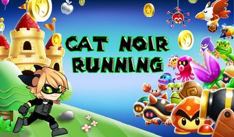 Running Cat Noir Affiche