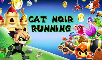 Running Cat Noir Poster