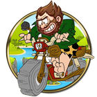 Angry caveman motocross story أيقونة