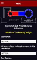 Crankshaft Bob Weight Balance Calculator poster