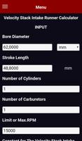 Velocity Stack Intake Runner Calculator poster