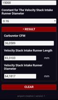 Velocity Stack Intake Runner Calculator capture d'écran 1