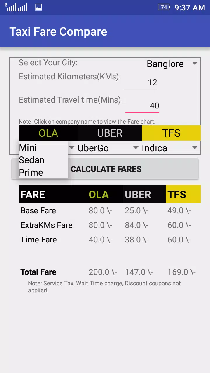 Taxi Fare Calculator Compare APK for Android Download