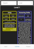 D&D Spell Cards - Free تصوير الشاشة 2