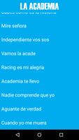 Canciones de Racing poster