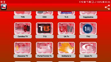 Canales Tv Chile تصوير الشاشة 1
