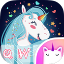 Kızlar için Candy Unicorn Klavye Teması APK