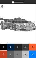 Car Color By Number, Cars Pixel Art Cartaz