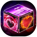 3D Heart cube live wallpaper APK