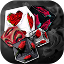 3D Red Rose cube live wallpaper aplikacja