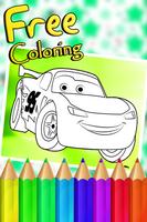 Mcqueen Cars Coloring Book Affiche