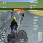 3 डी मोटरसाइकिल चालक रेसिंग आइकन
