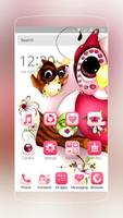 Pink Owl Theme Affiche