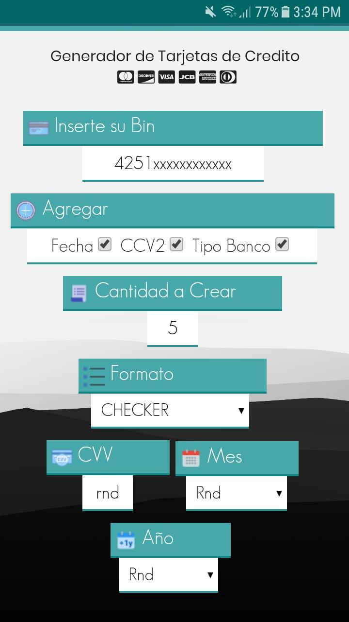 Generador de Tarjetas de Credito - CCGEN APK for Android Download