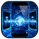 Blue tech science style theme APK