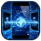 Blue tech science style theme иконка