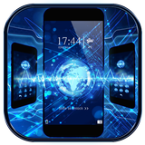 Blue tech science style theme иконка