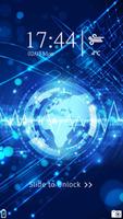 Blue tech science style theme скриншот 3