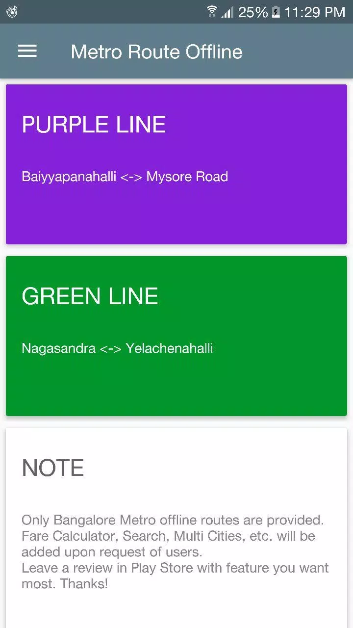 Bangalore Metro Offline Routes for Android - APK Download