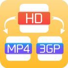Change Video Format. HD Video Convert to mp4 3gp icône