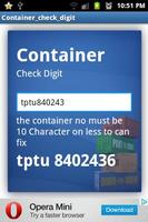 container check digit capture d'écran 1