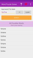 Word Finder for Wheel Word Game & Crossword Cheat poster