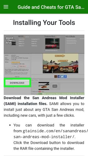 Guide and Cheats for GTA San Andreas APK for Android Download