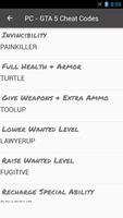 🎮🥇 Cheats Codes For GTA تصوير الشاشة 3