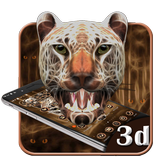 3D Neon Cheetah Theme simgesi