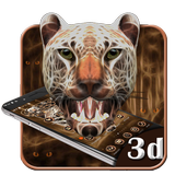 3D Neon Cheetah Theme أيقونة