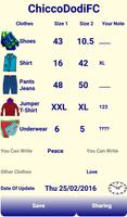 My family's clothes sizes screenshot 1