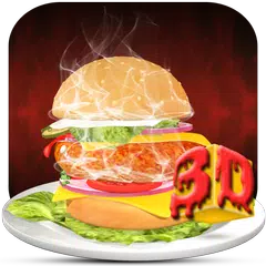 3D Fried Chicken Burger Theme