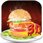 3D Fried Chicken Burger Theme icône