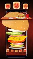 پوستر 3D Fried Chicken Burger Theme