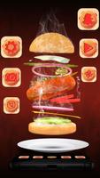 Tema 3D Burger Frango Frito imagem de tela 1