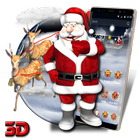 3D Рождество Санта Тема иконка