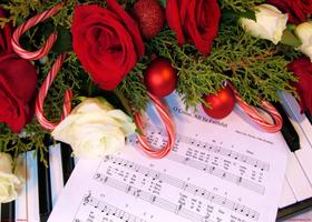 Świąteczne piosenki i świąteczna muzyka plakat