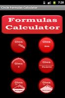 Circle Formulas Calculator Affiche
