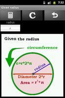 Circle Formulas Calculator capture d'écran 1
