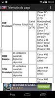 Televisiones de Chile - Lista Ekran Görüntüsü 1