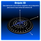 Brújula 3D (sensor magnético) simgesi