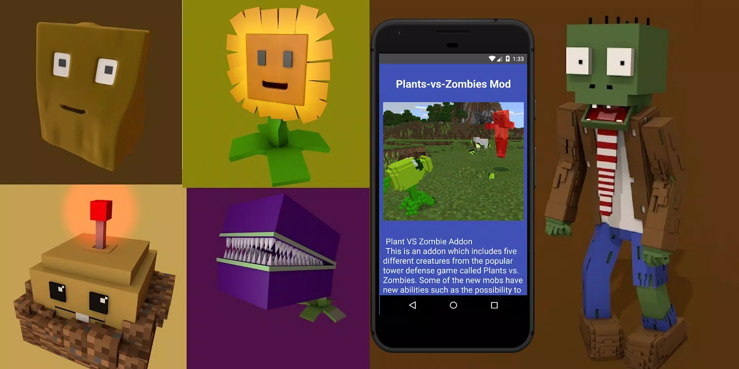 PlantS vs ZombieS PvZ MCPE Mod for Android - Download