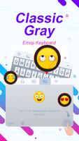 Classic Gray Theme&Emoji Keyboard captura de pantalla 3
