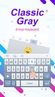 Classic Gray Theme&Emoji Keyboard ảnh chụp màn hình 2